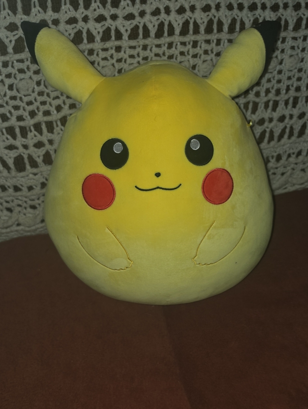 Pokemon Yellow Pikachu Plush with Red Cheeks and Black Ear Tips